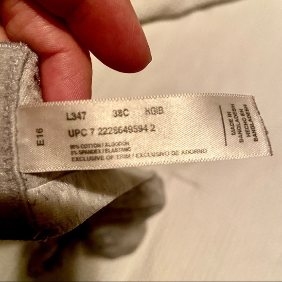 38C NURSING BRA GREY WITH LACE ACCENTS - Picture 5 of 8